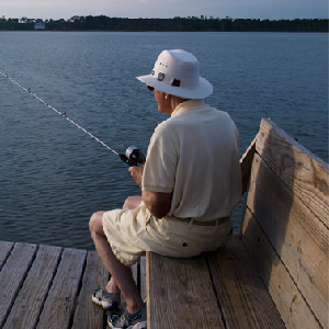 man with fishing rod